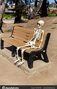 Image result for Skeleton Waiting On a Bench