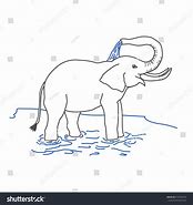 Image result for Elephant Spraying Water Drawing