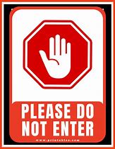 Image result for Sign Don't Enter