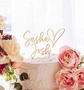 Image result for Name Wedding Cake Topper Gold