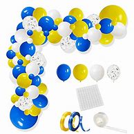 Image result for Yellow Blue Balloons Arch