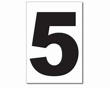 Image result for Red Number 5 Sticker