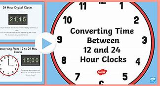 Image result for 12 Hour and 24 Hour Clock