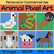 Image result for Animal Pixel Art with Grid