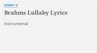 Image result for Brahms Lullaby Lyrics