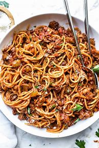 Image result for Spaghetti Meat Sauce