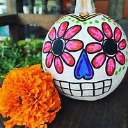 Image result for Day of Dead Pumpkin