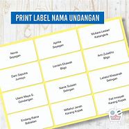 Image result for Label Nama 1 Pack