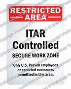 Image result for Printable ITAR Signs