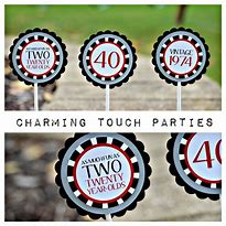 Image result for 40th Birthday Cupcake Picks