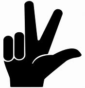 Image result for Three Sign Gesture