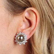 Image result for Tiffany Pearl and Diamond Earrings