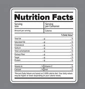 Image result for Nutritoin Facts Empty Label