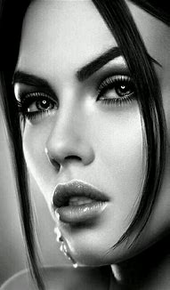 Image result for Girl Face Black and White Photography