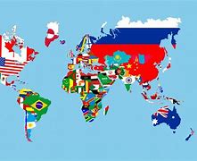 Image result for World Map with Flags 4K