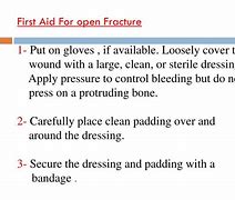 Image result for Open Fracture First Aid