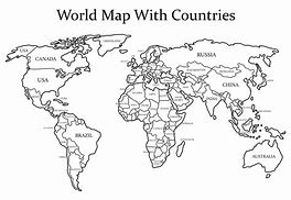 Image result for Global Map Black and White