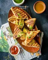 Image result for Sev Puri Sandwich