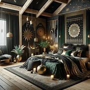 Image result for Black with Gold Accents