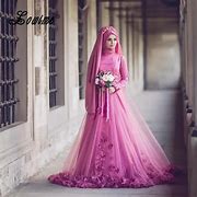 Image result for Pink Muslim Wedding Dresses