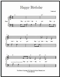 Image result for Happy Birthday Sheet Music