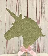 Image result for Glitter Unicorn Cake Topper