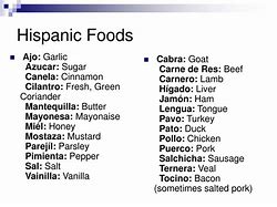 Image result for Hispanic Food Names