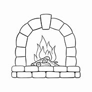 Image result for Brick Fireplace Drawing