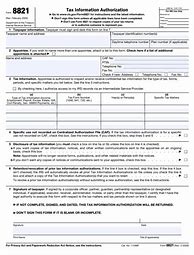 Image result for IRS Form 8821