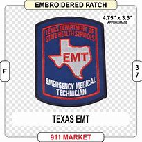 Image result for Iron On Texas EMT Patch