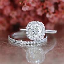 Image result for Diamond Halo Wedding Ring Sets