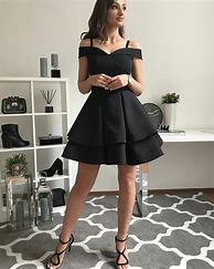 Image result for Short Black Lunch Date Dresses