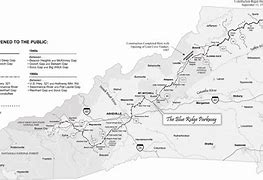 Image result for Blue Ridge Parkway Highlighted Route Map