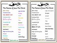 Image result for 50 Names of Jesus Poster