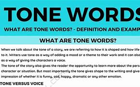 Image result for Tone Words for Poems