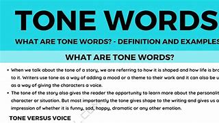 Image result for Common Tone Words