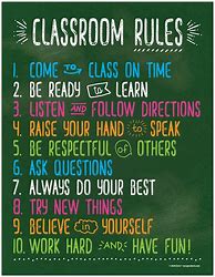 Image result for Classroom Rules Text