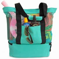 Image result for Mesh Beach Bag with Cooler