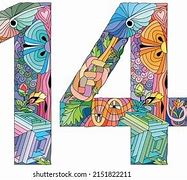 Image result for Number 14 Font