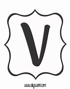 Image result for Bold Letter White V with Black Trim