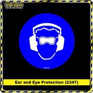 Image result for Eye and Ear Protection Sign