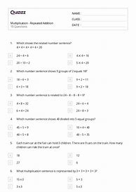 Image result for Repeated Addition Worksheets Grade 4