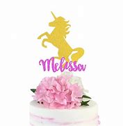 Image result for Glitter Unicorn Cake Topper