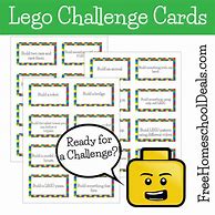 Image result for Free Printable LEGO Challenge Cards