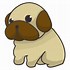 Image result for Kawaii Pug Black and White