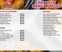 Image result for Pei Wei PDF Menu