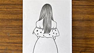 Image result for Girl Back Sketch