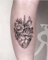 Image result for Anatomical Heart and Gear Tattoo