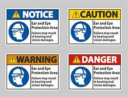 Image result for Eye and Ear Protection Sign