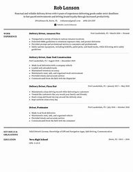 Image result for Delivery Resume